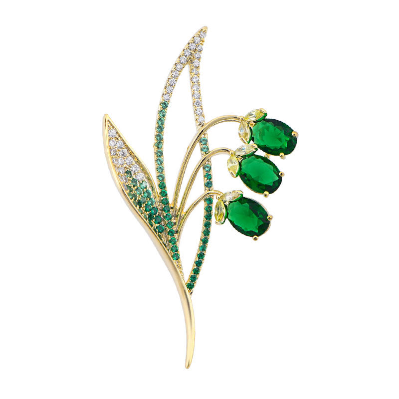 Broche muguet campanule pour femme