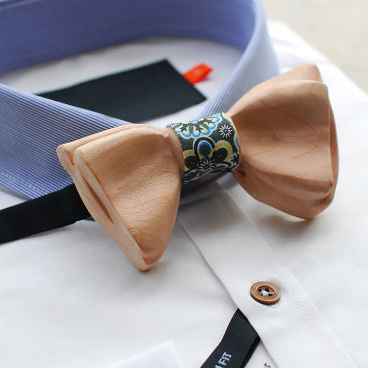 Nœud papillon en bois à plusieurs canapés pour homme