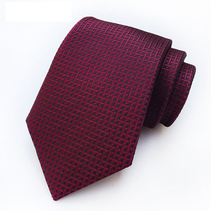 Cravate géométrique extravagante pour homme DarkRed