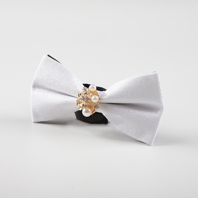 Nœud papillon de smoking formel en perles pour homme