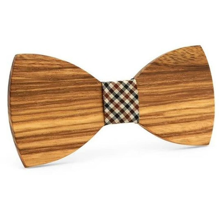 Noeud papillon en bois naturel pour homme