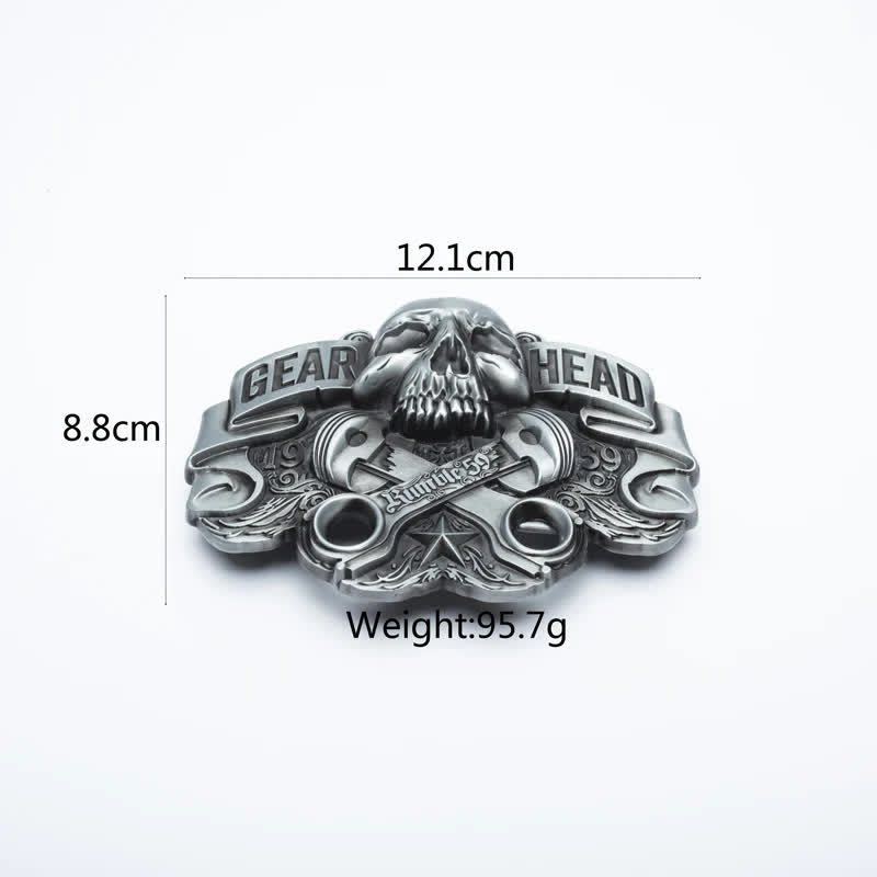 Ceinture en cuir punk fantaisie pour homme avec tête de mort