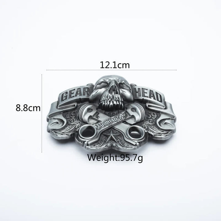 Ceinture en cuir punk fantaisie pour homme avec tête de mort