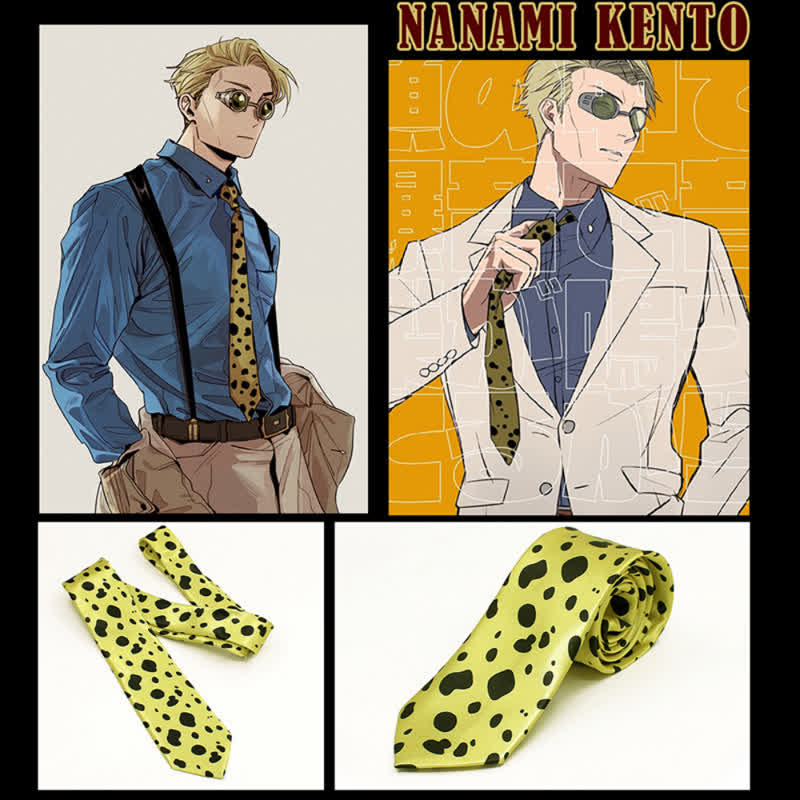 Cravate de cosplay Jujutsu Kaisen Kento Nanami pour hommes 
