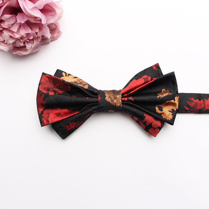 Nœud papillon de costume à texture jacquard pour homme