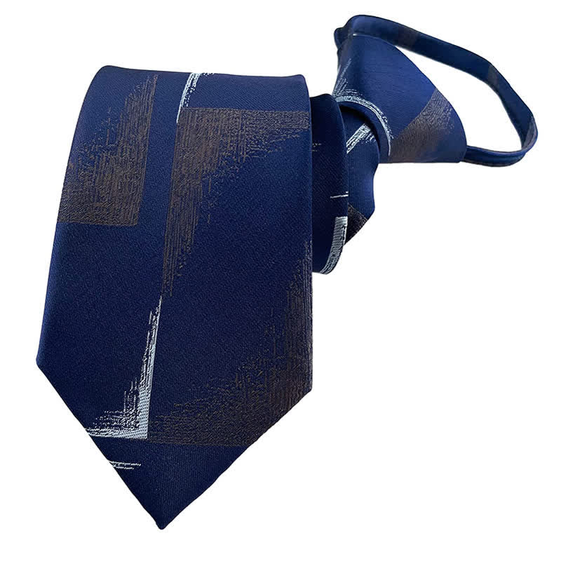Cravate zippée bleu-gris pour homme Horizon