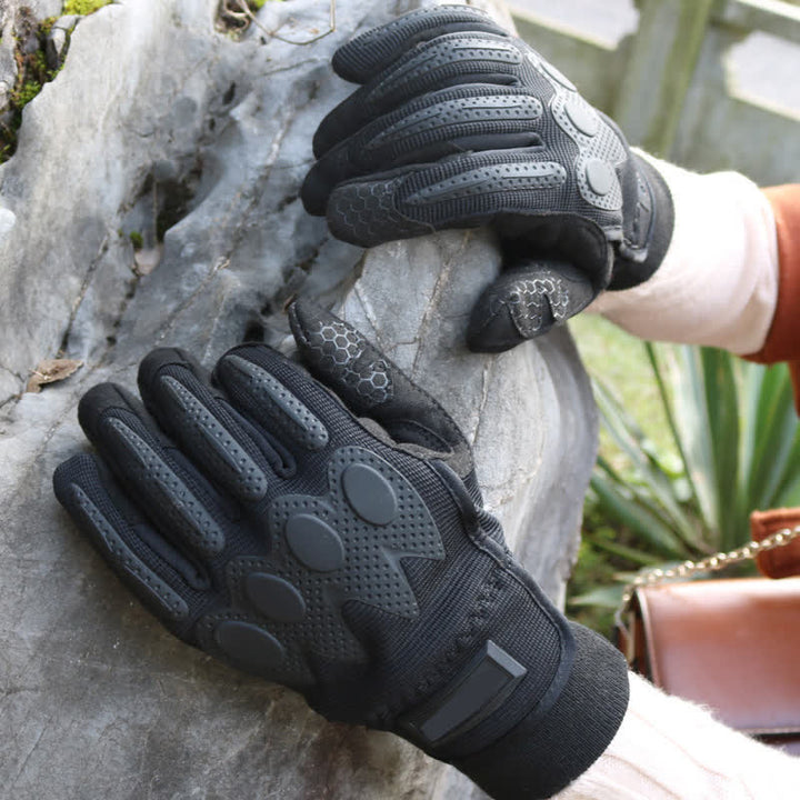 Gants tactiques noirs pour l'alpinisme en plein air, doigts longs