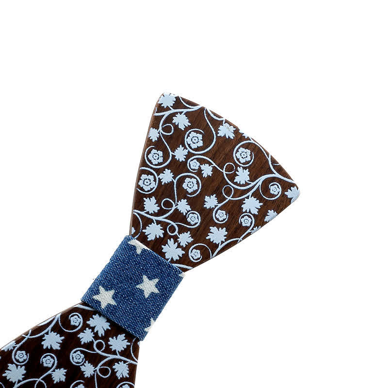 Nœud papillon en bois à imprimé floral Kid Glorious