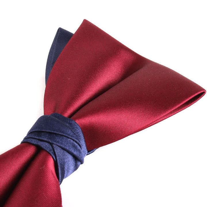Nœud papillon asymétrique bicolore pour homme
