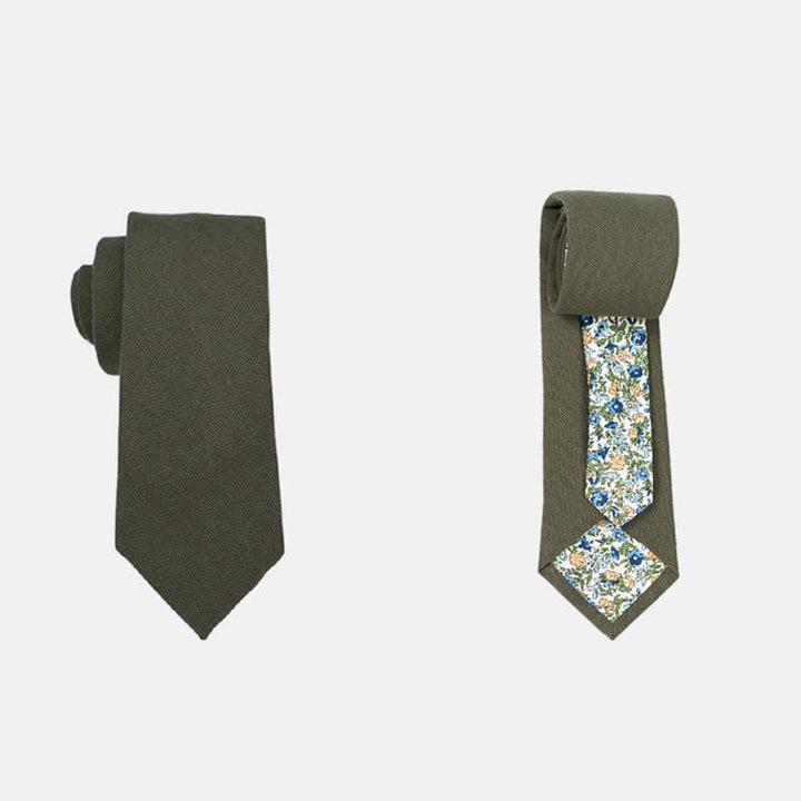 Cravate patchwork florale à carreaux pour homme 