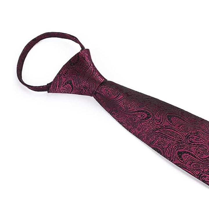 Cravate décontractée à fermeture éclair pour homme avec motif cachemire - image 5