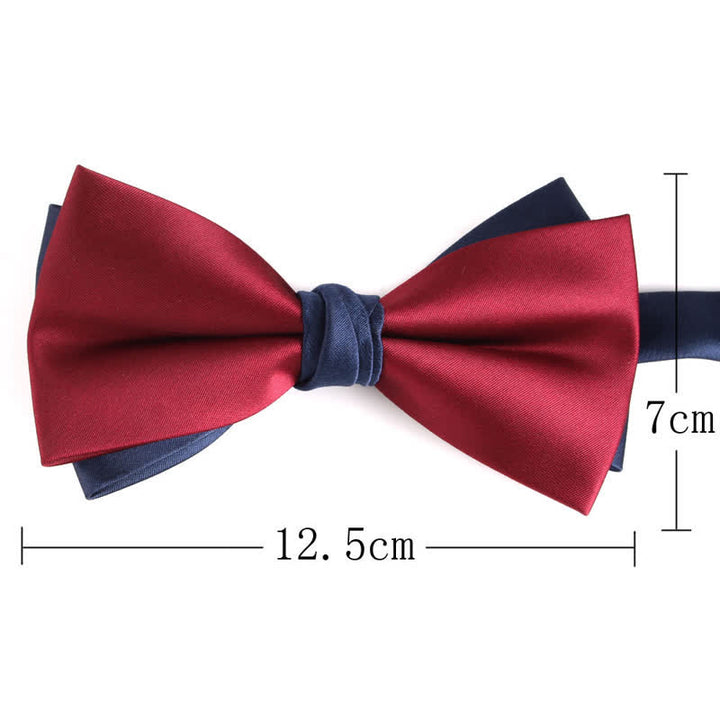 Nœud papillon asymétrique bicolore pour homme