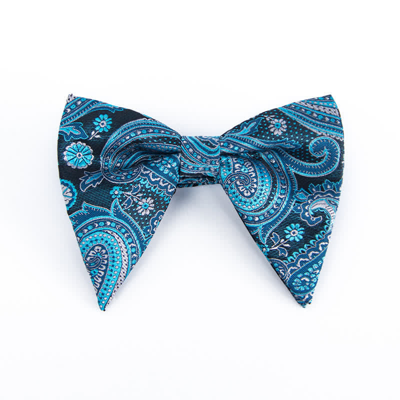 Nœud papillon surdimensionné à imprimé cachemire coloré pour homme