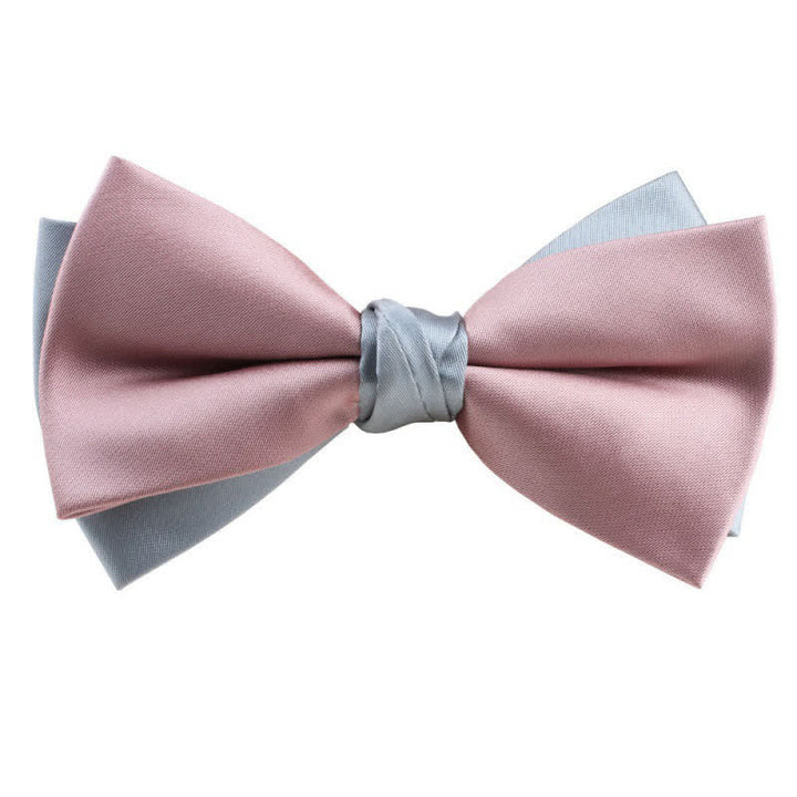 Nœud papillon asymétrique bicolore pour homme