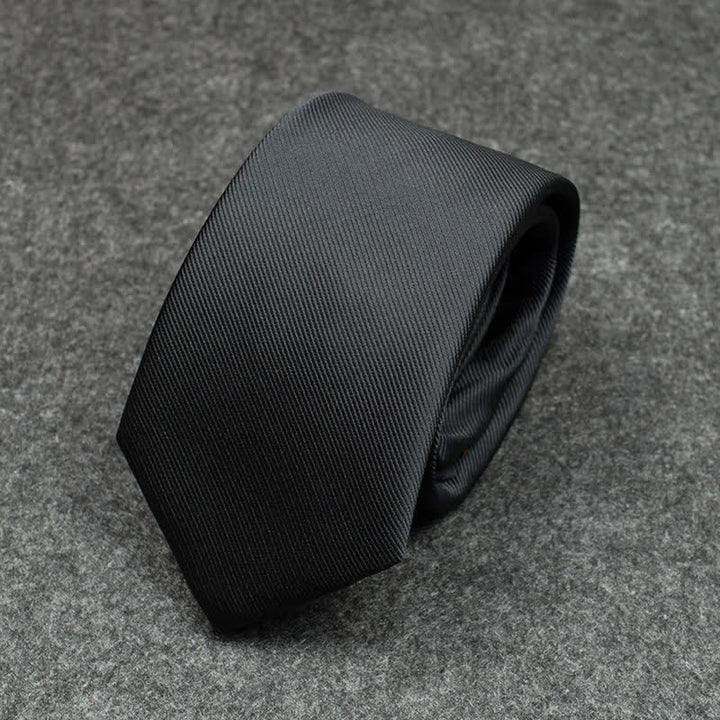 Cravate noire brodée à motif tigre pour homme