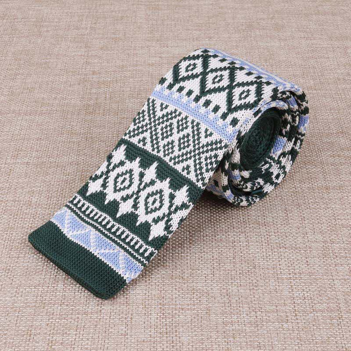 Cravate fine en tricot exotique pour homme