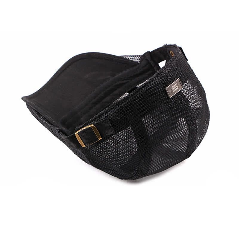 Béret plat en maille creuse respirante pour chapeau de soleil