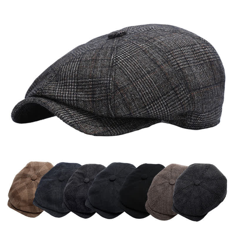 Casquette plaque classique de vendeur de journaux avec béret à cache-oreilles