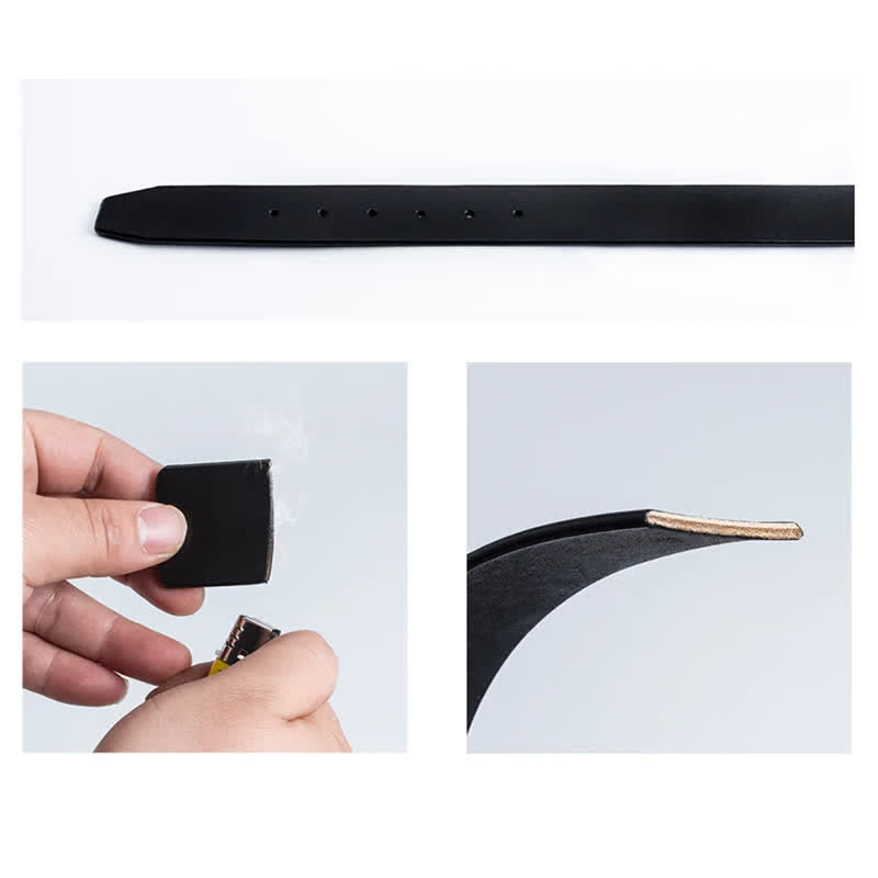 Ceinture en cuir pour homme avec drapeau américain et aigle volant