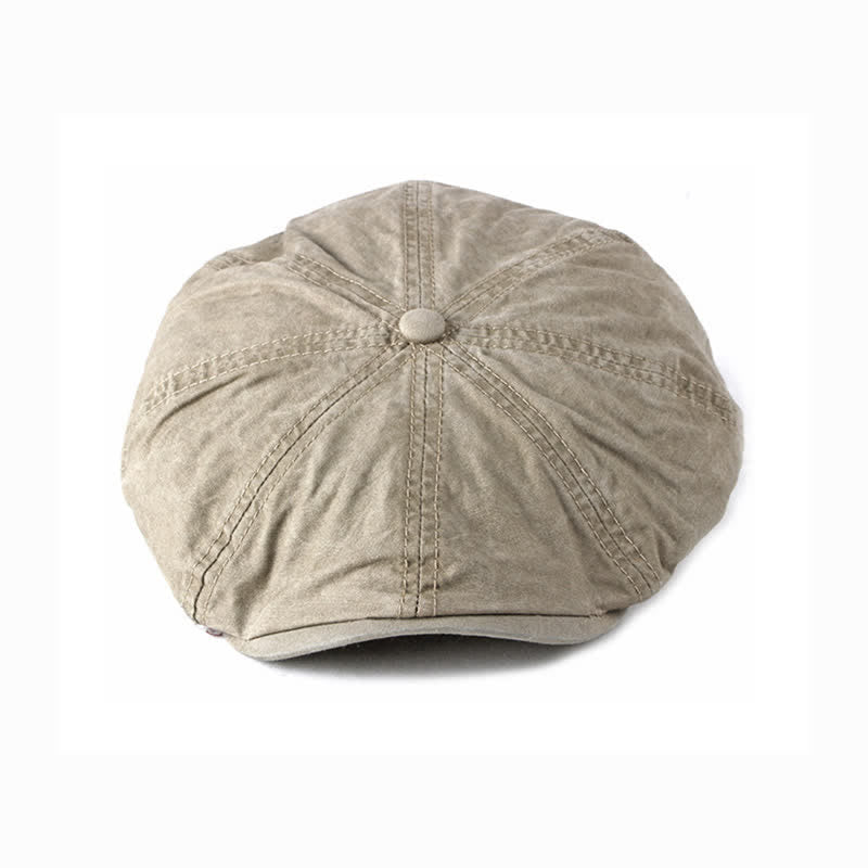 Casquette béret décontractée en coton vieilli délavé