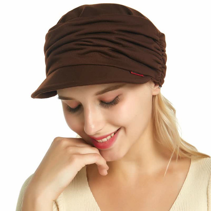 Casquette de baseball plissée à bord souple pour femme