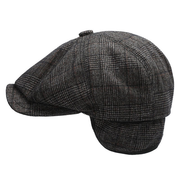 Casquette plate classique de vendeur de journaux avec béret à cache-oreilles - image 5