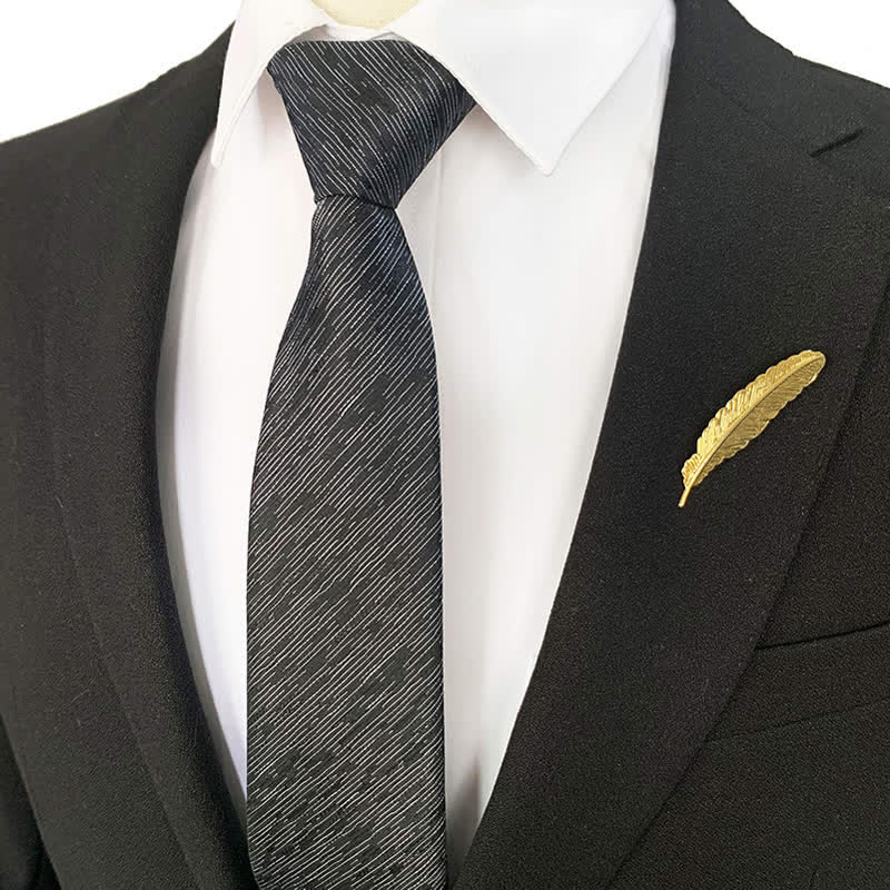 Cravate zippée bleu-gris pour homme Horizon