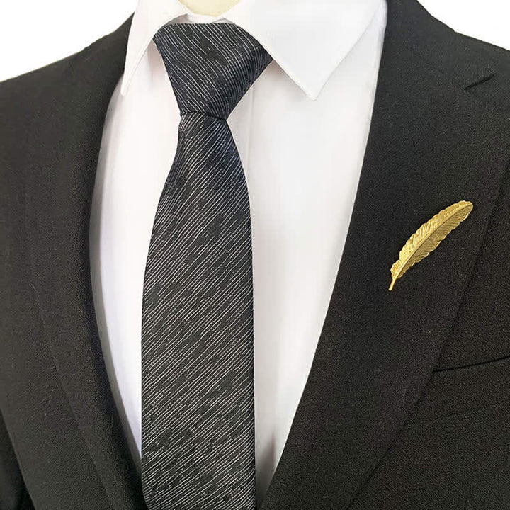 Cravate zippée bleu-gris pour homme Horizon