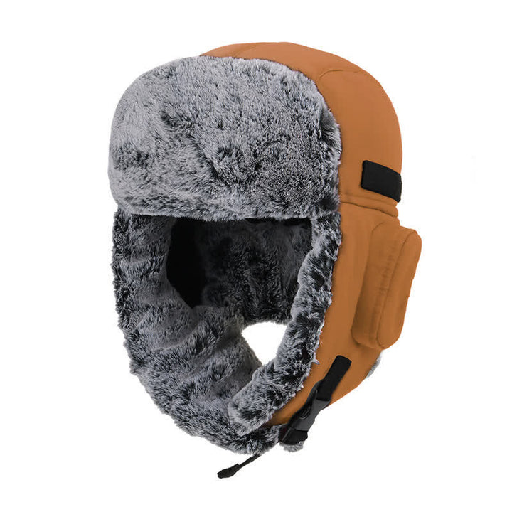 Ensemble de chapeau de trappeur en fausse fourrure avec casquette d'aviateur unisexe pour l'extérieur
