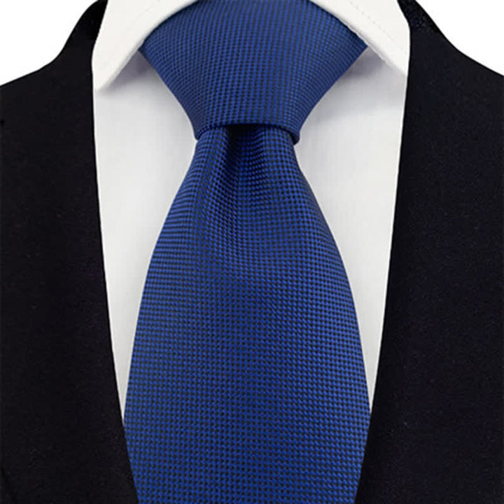 Cravate slim simple de couleur unie pour hommes