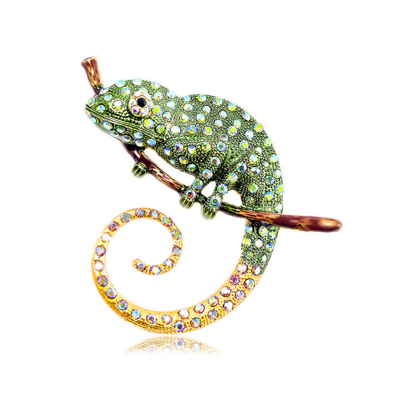 Broche Lézard Caméléon Coloré pour Femme