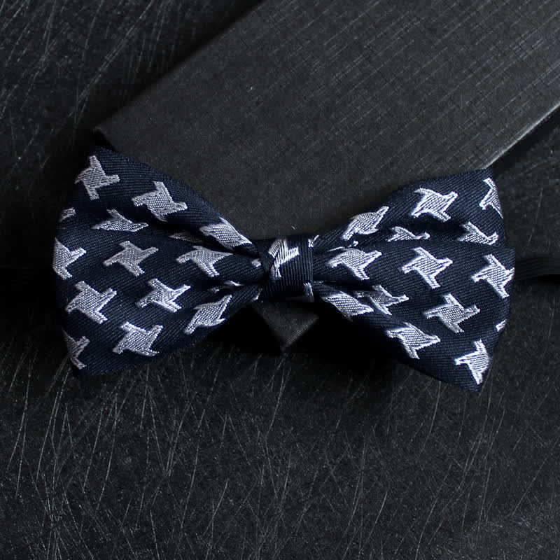 Nœud papillon double épaisseur à motif abstrait pour homme