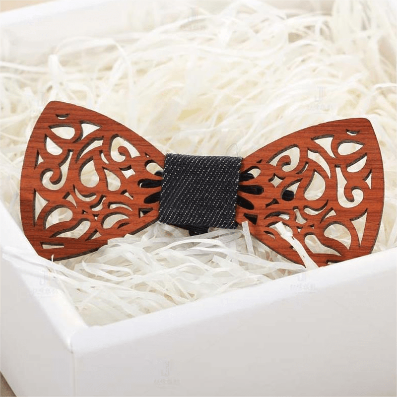 Nœud papillon en bois amusant et créatif pour homme