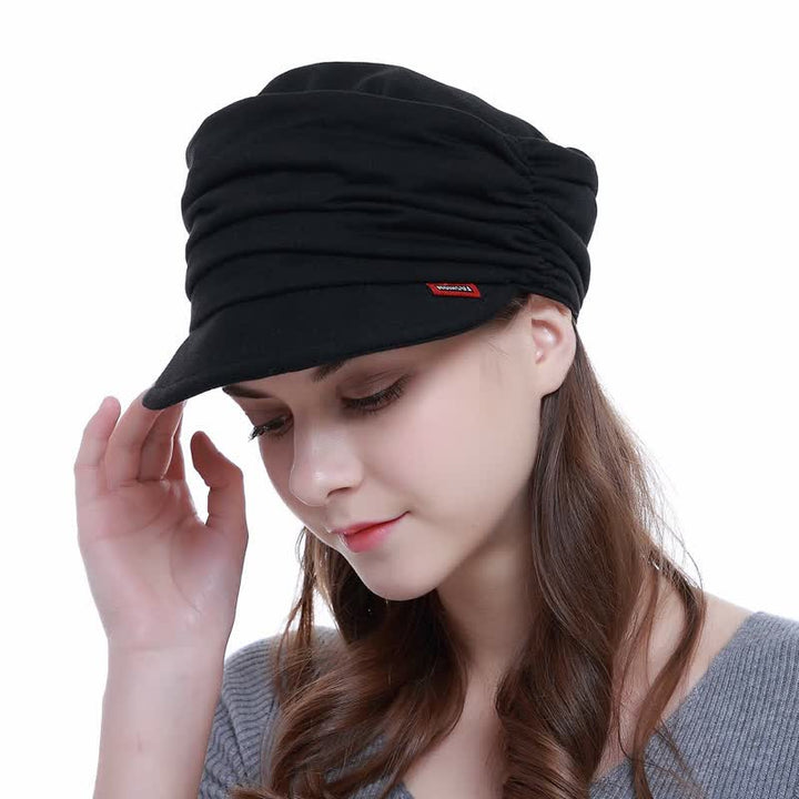 Casquette de baseball plissée à bord souple pour femme