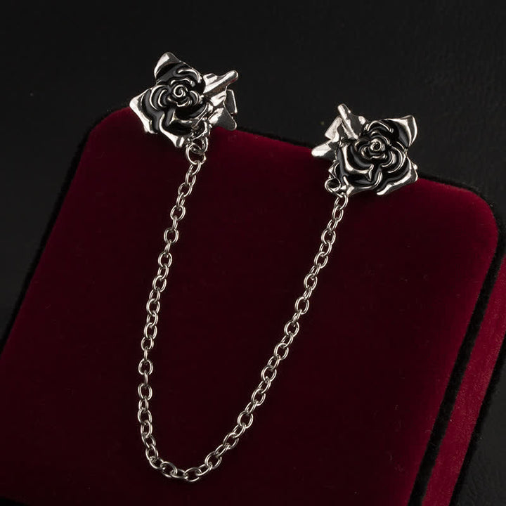 Broche de collier en chaîne rose vieillie pour homme