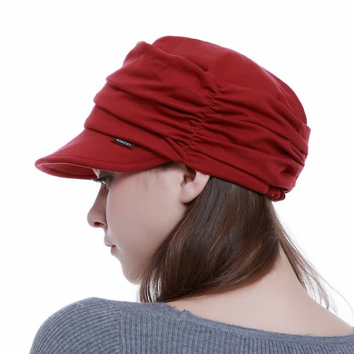 Casquette de baseball plissée à bord souple pour femme