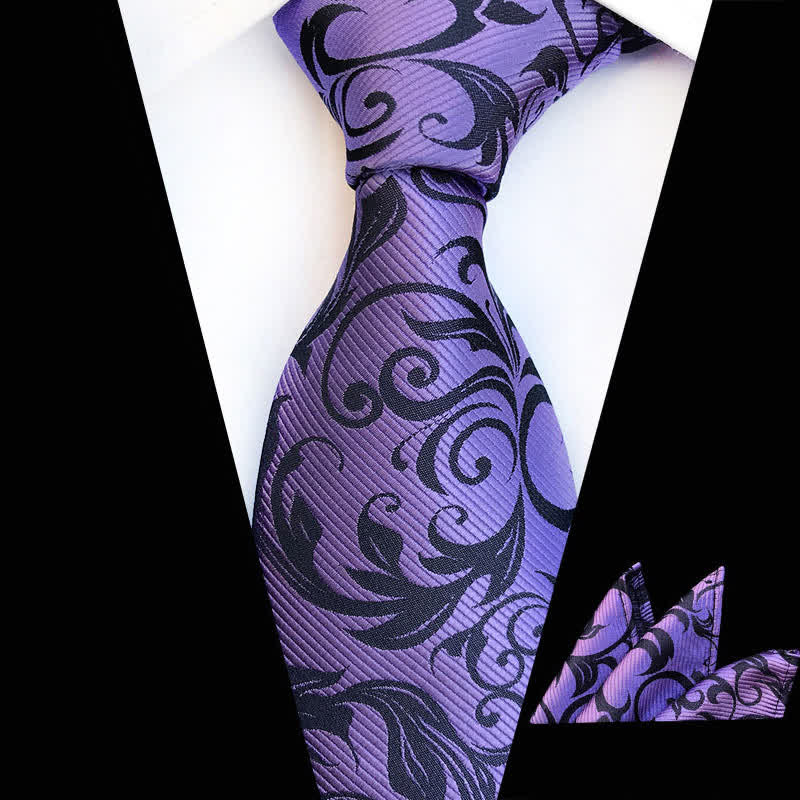 Lot de 2 cravates à motif floral pour homme - Violet - image 12