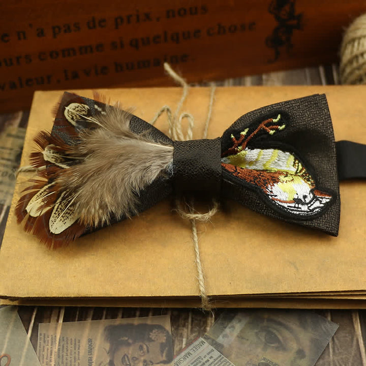 Nœud papillon à plumes de moineau graphique