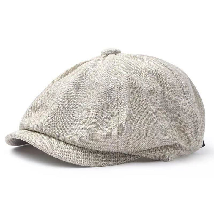 Casquette béret octogonale décontractée en lin respirant - Beige - Réglable (environ 21 5/8"-23 5/8") - image 9