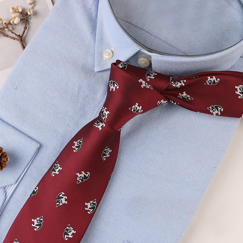 Cravate à motifs floraux géométriques vintage pour homme 