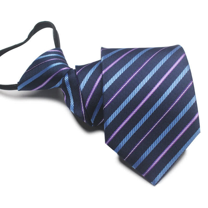 Cravate moderne à fermeture éclair pour homme Cravate pour homme d'affaires
