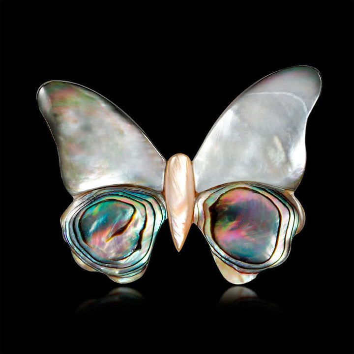 Broche papillon en nacre pour femme avec conte de fées