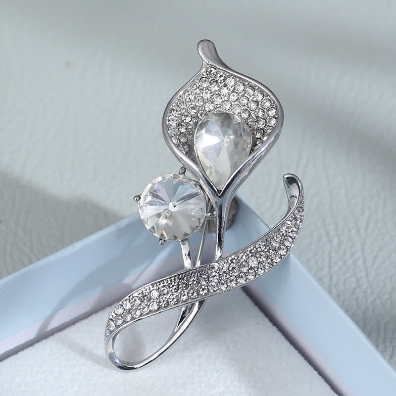 Broche florale bleue brillante pour femme