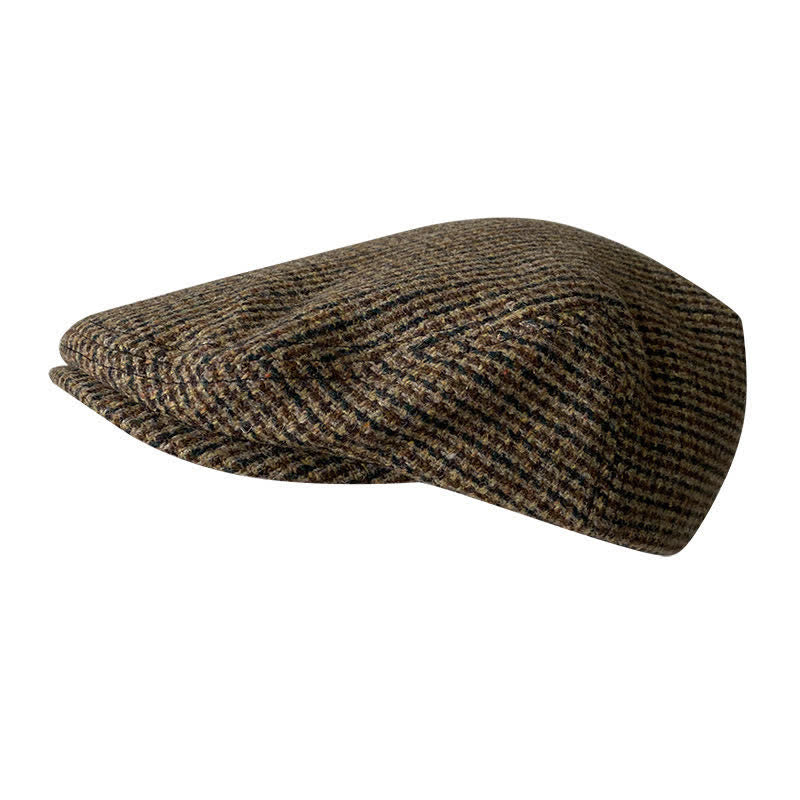 Béret plat à motif pied-de-poule Leisure Ivy