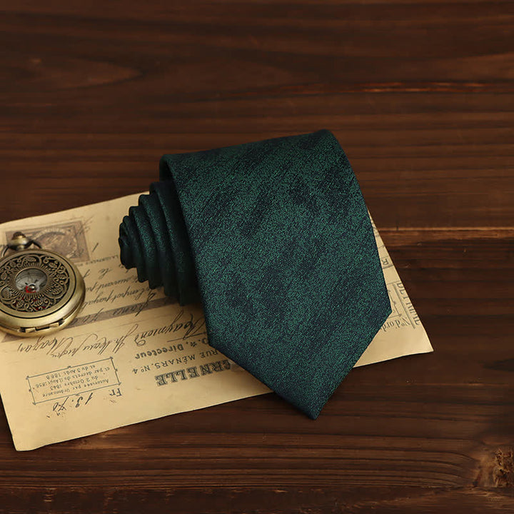 Cravate à rayures vintage pour homme avec motif graffiti - Vert - image 3