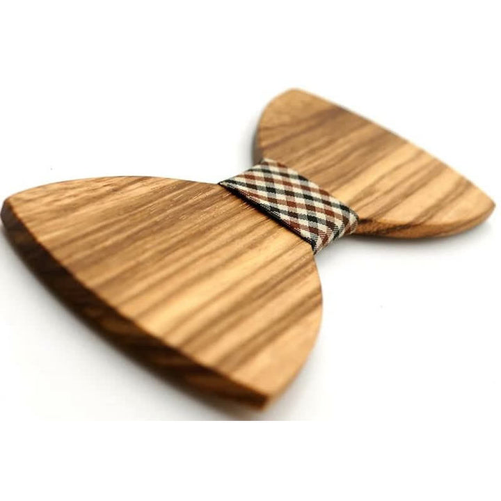 Noeud papillon en bois naturel pour homme