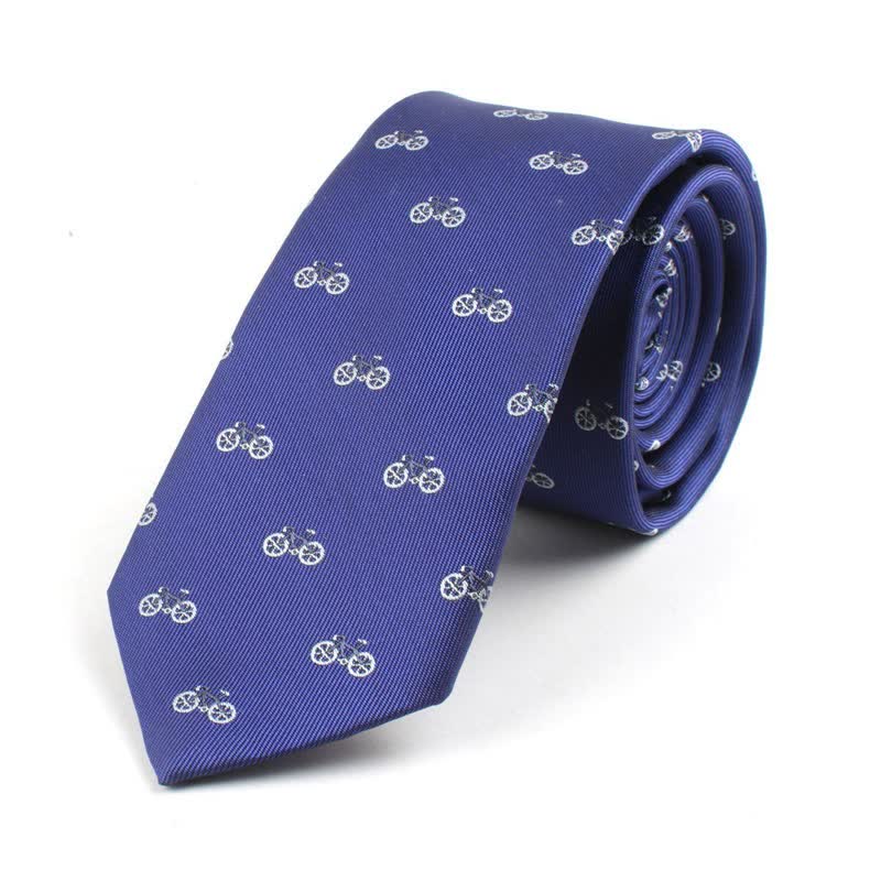 Cravate pour homme à motifs de dessins animés mignons - Vélo bleu - image 18