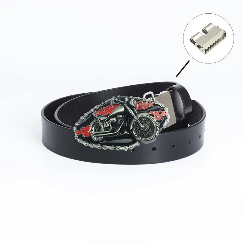 Ceinture en cuir pour moto Punk Locomotive pour homme