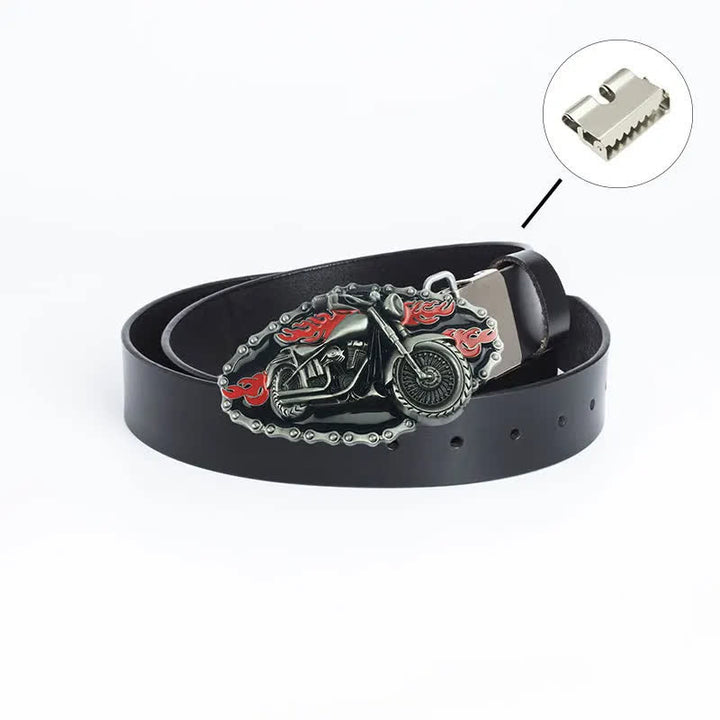 Ceinture en cuir pour moto Punk Locomotive pour homme
