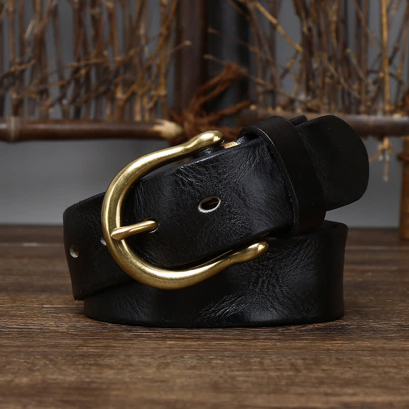 Ceinture en cuir usé et froissé tendance pour homme
